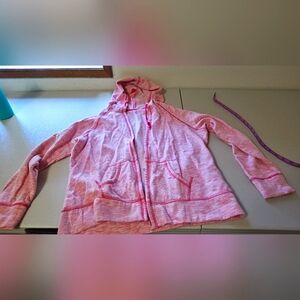 Made for Life Pink Zip-Up Jacket Soft Cotton Casual, Broken Zipper